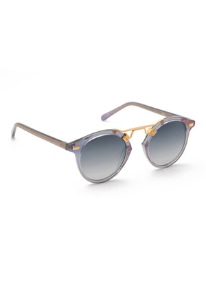 ST. LOUIS | Opal 24K handcrafted, luxury, purple and blue mirrored acetate KREWE Sunglasses