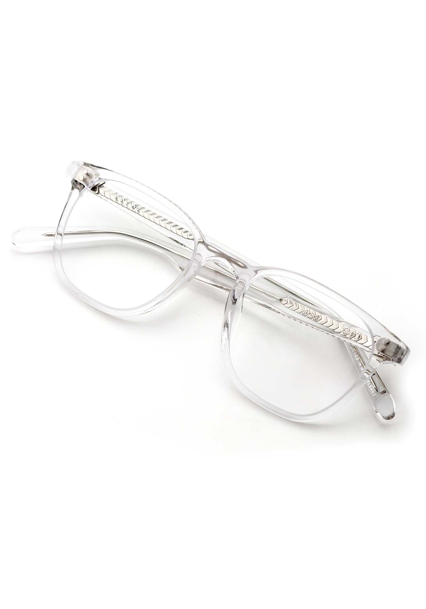 KREWE - STATE | Crystal Handcrafted, Luxury Clear Acetate Eyeglasses