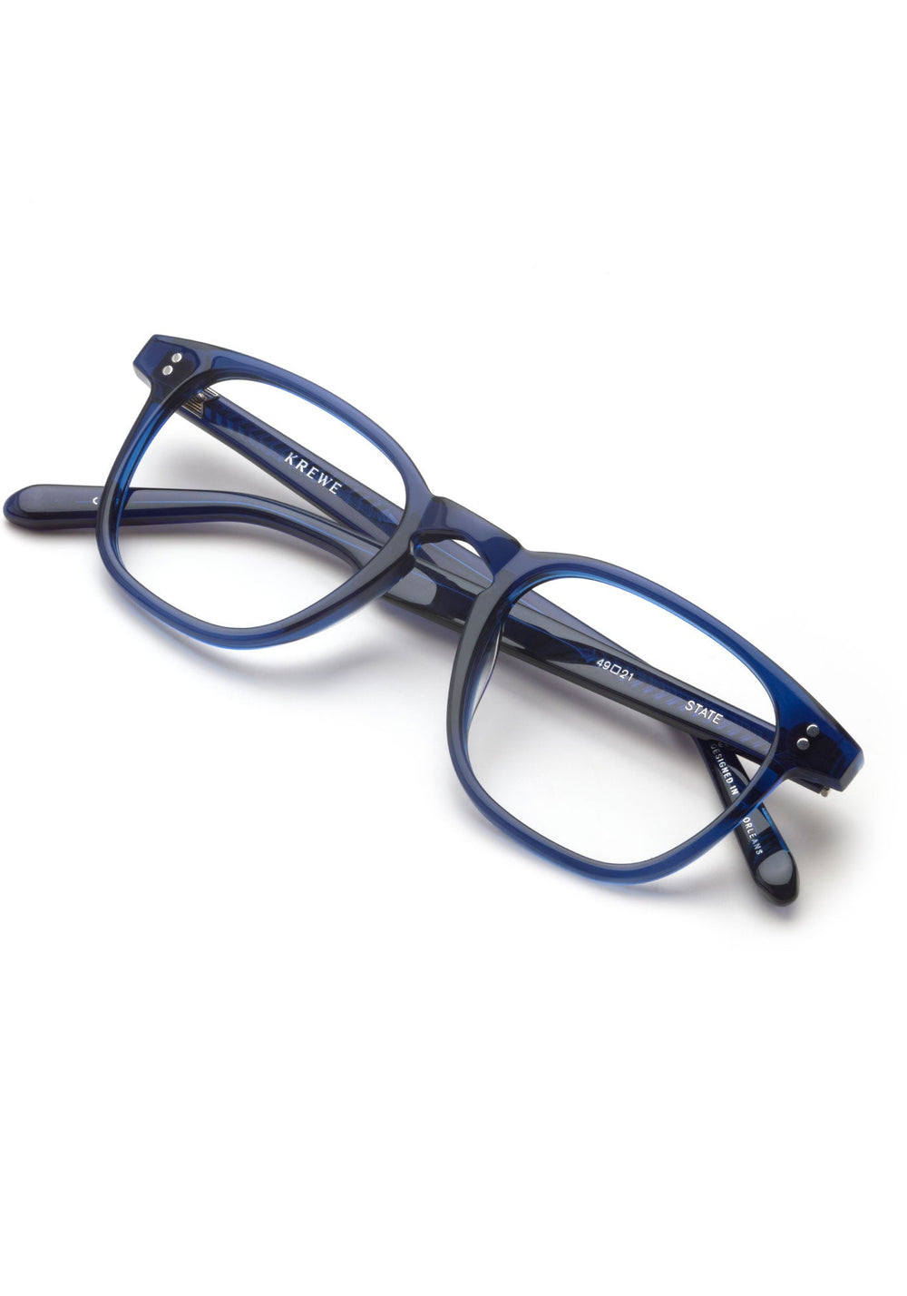KREWE - STATE | Midnight handcrafted, luxury blue acetate sunglasses