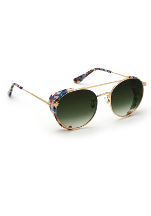 TCHOUP BLINKER | Matte Indigo + 24K Santorini Handcrafted, luxury metal KREWE  sunglasses