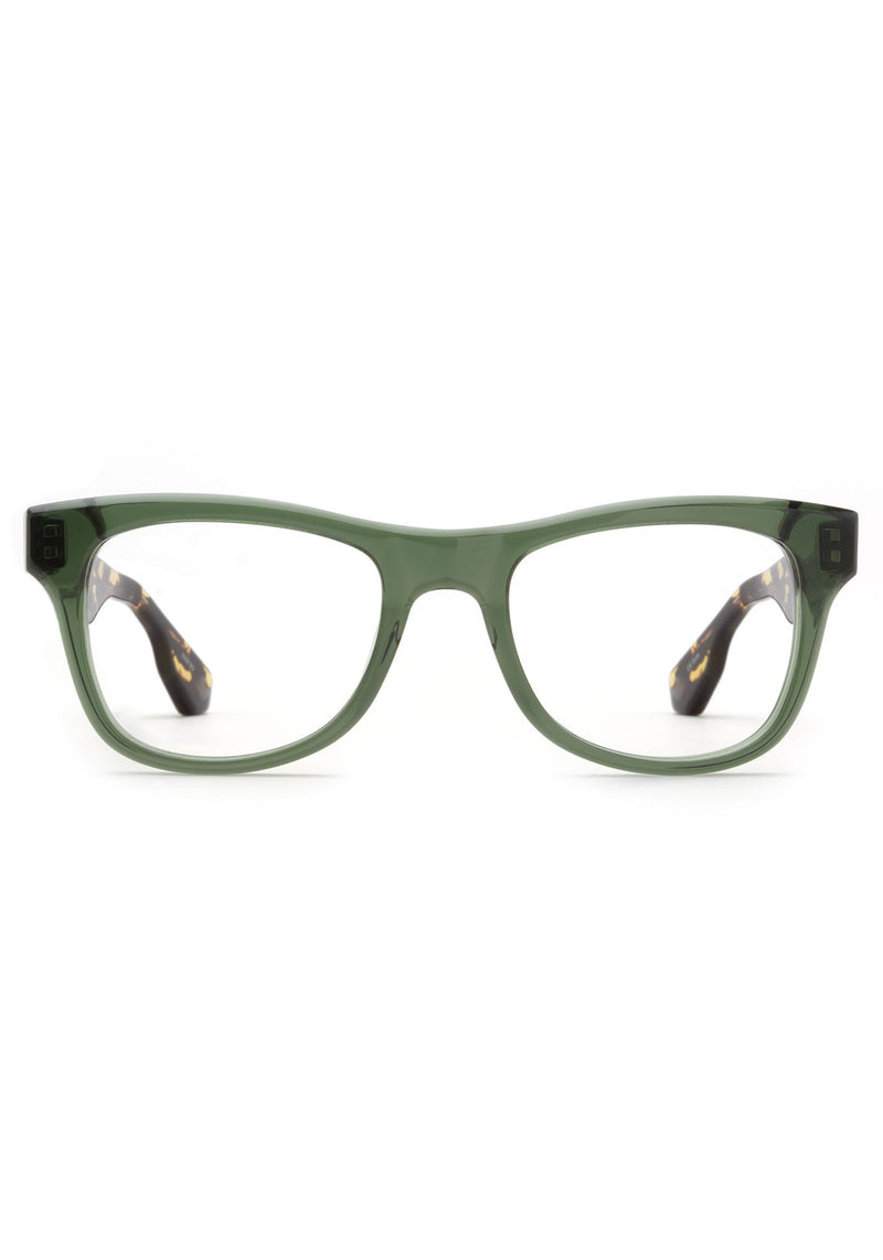 KREWE - TREME | Bottle Green + Zulu Handcrafted, luxury green acetate glasses