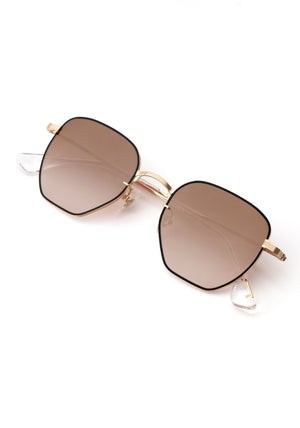 TROY | 24K + Matte Black + Crystal Mirrored Handcrafted, luxury acetate KREWE sunglasses
