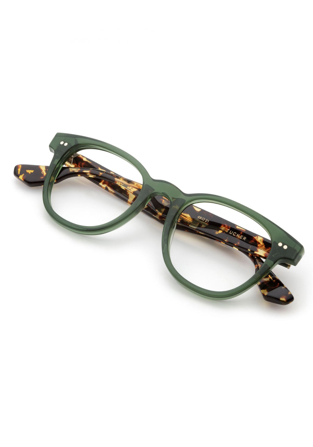 KREWE - TUCKER | Bottle Green + Zulu Handcrafted, luxury green acetate glasses