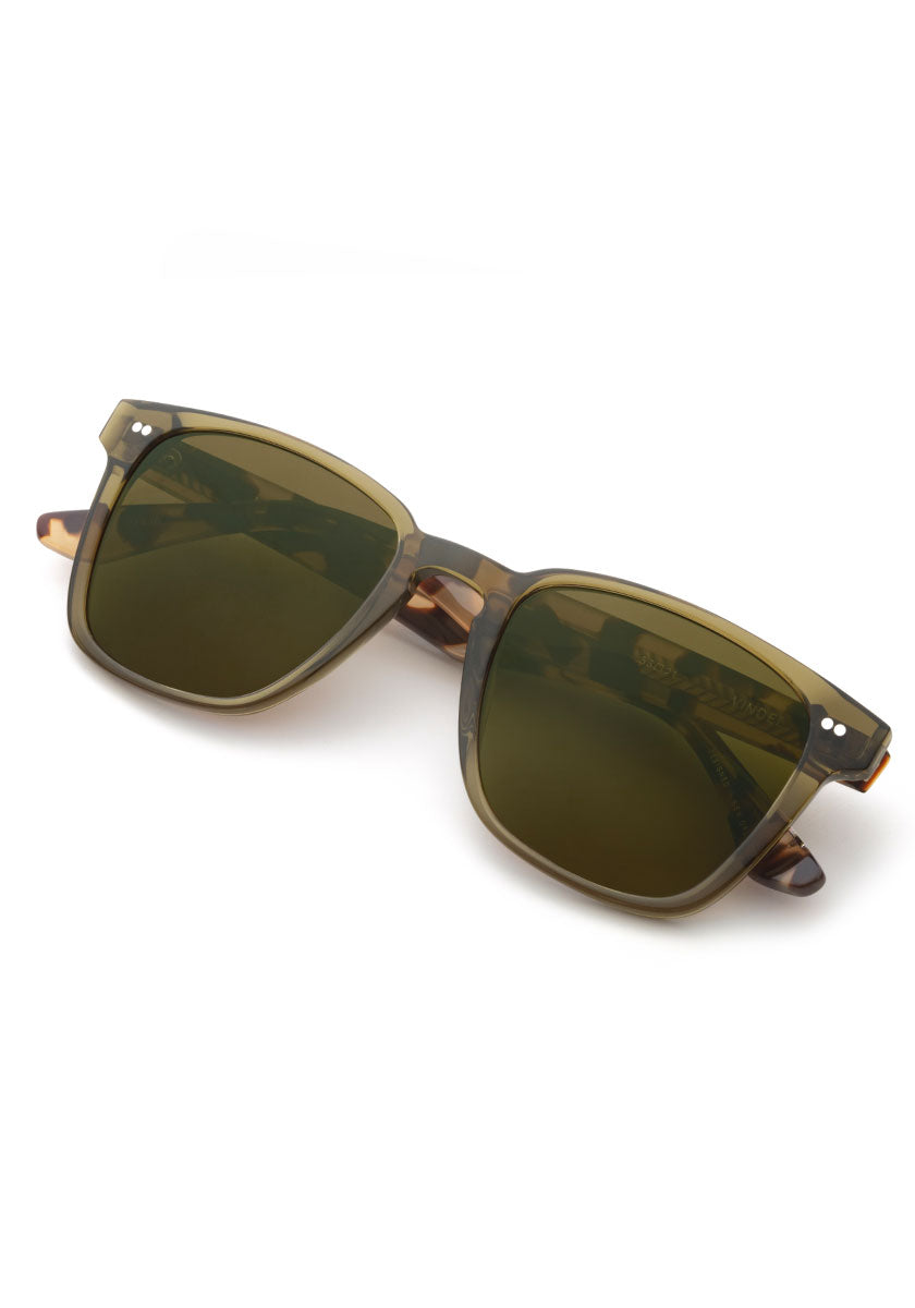 KREWE VINDEL | Olive + Iberia Handcrafted, luxury designer green wayfarer mens sunglasses